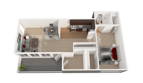 A1_1Bed_1Bath at Laurel Pines, Laurel, MD